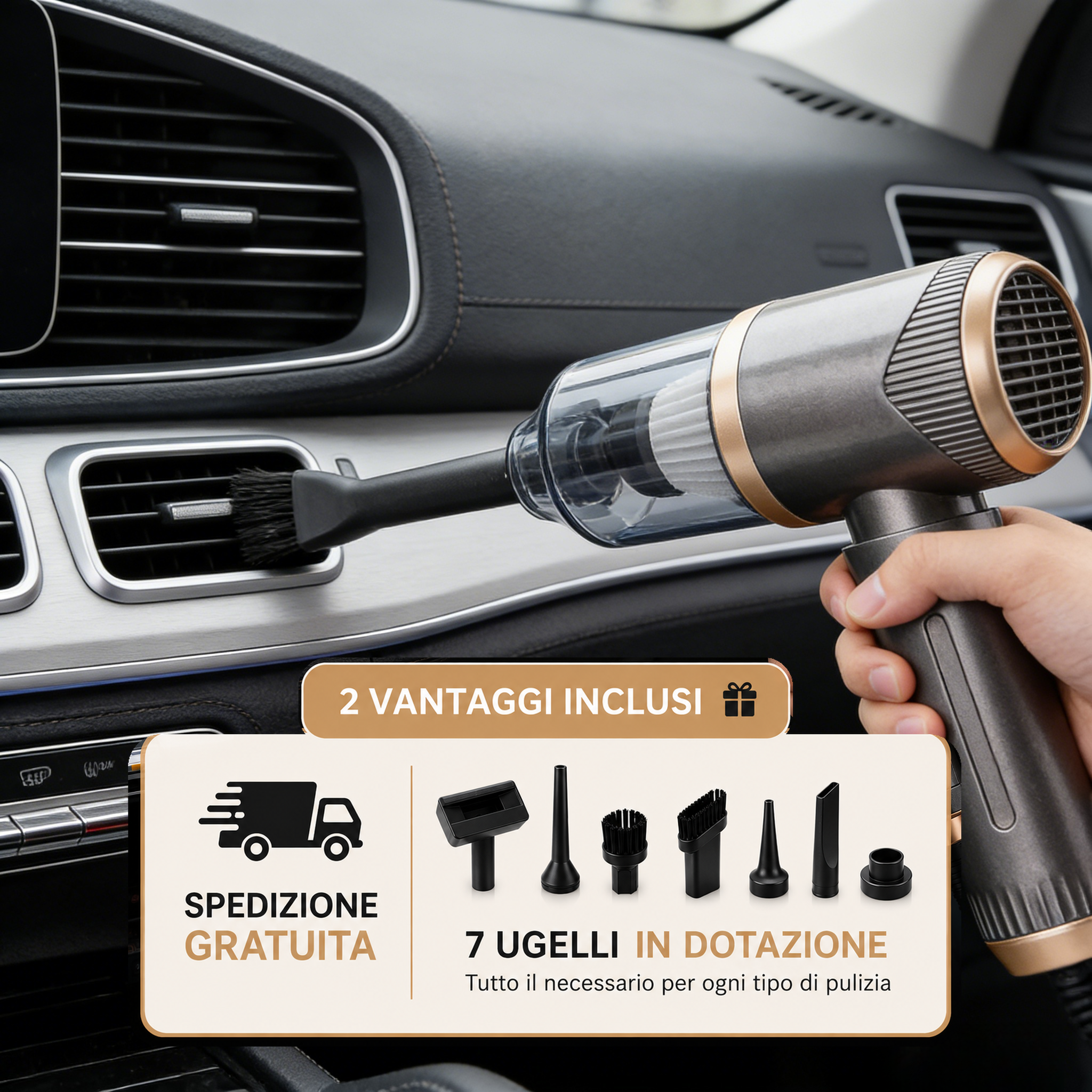 VacNova™ AirClean Pro-Mini Aspirapolvere & Soffiatore Portatile Senza Fili