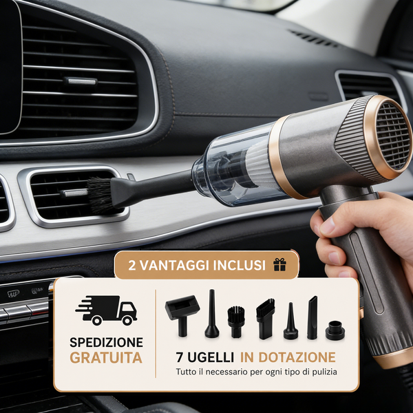 VacNova™ AirClean Pro-Mini Aspirapolvere & Soffiatore Portatile Senza Fili